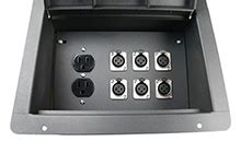 Floor Pocket Recessed Audio Stage Boxes : Church Audio Supply